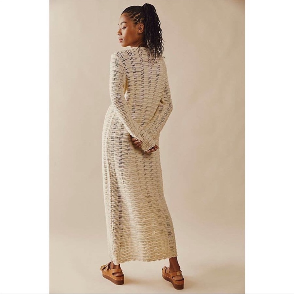 Free People Cotton Crochet Sweater Duster - Picture 9 of 10